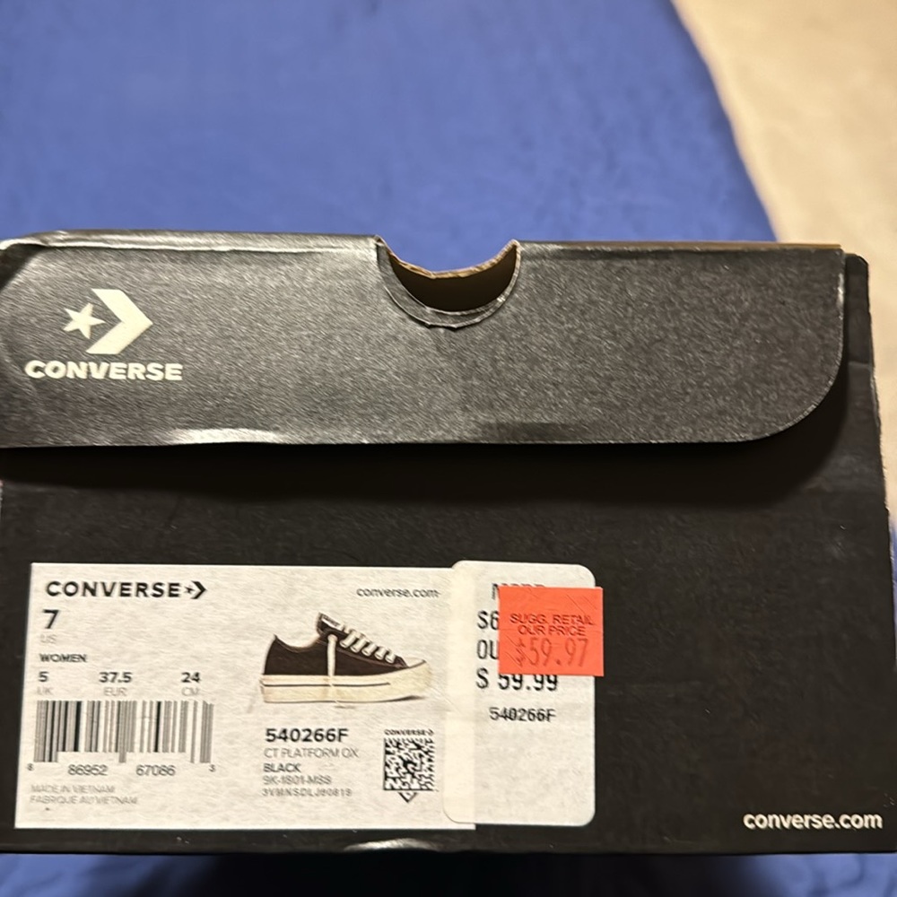 Converse Platform Tennis Shoe Black - Picture 3 of 3